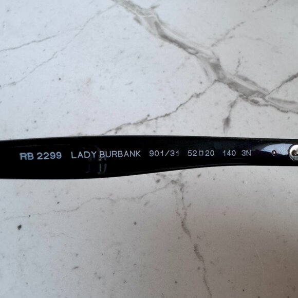 ✨ Ray-Ban Lady Burbank RB2299 901/31 Cat Eye Sunglasses ✨ - Picture 10 of 12